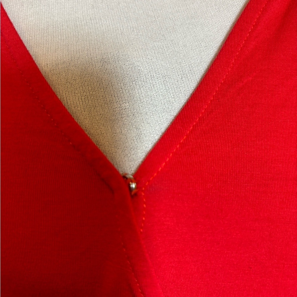Pink Martini Red Wrap Tie‎ Front Blouse - Picture 3 of 9